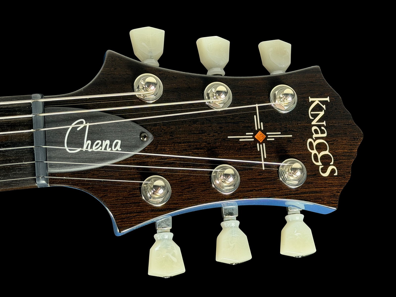 2026 KNAGGS CHENA LB HOLLOWBODY w BIGSBY & LIGHTNING BOLT F-HOLES ~ PELHAM BLUE