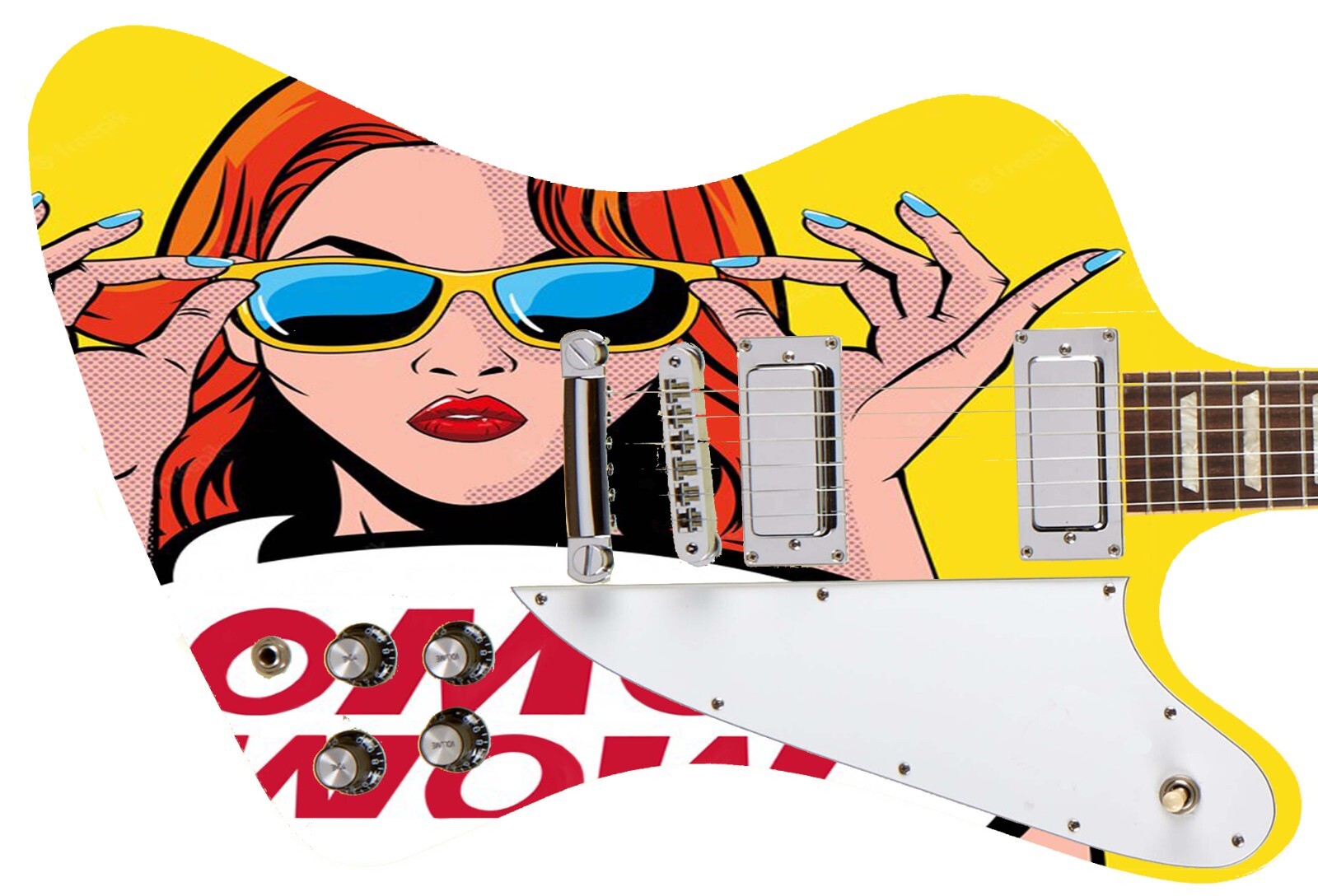 Guitar Skin Wrap Axe Re-Skin Pop Rock Molly Wannabe Groupie Girl – 1217