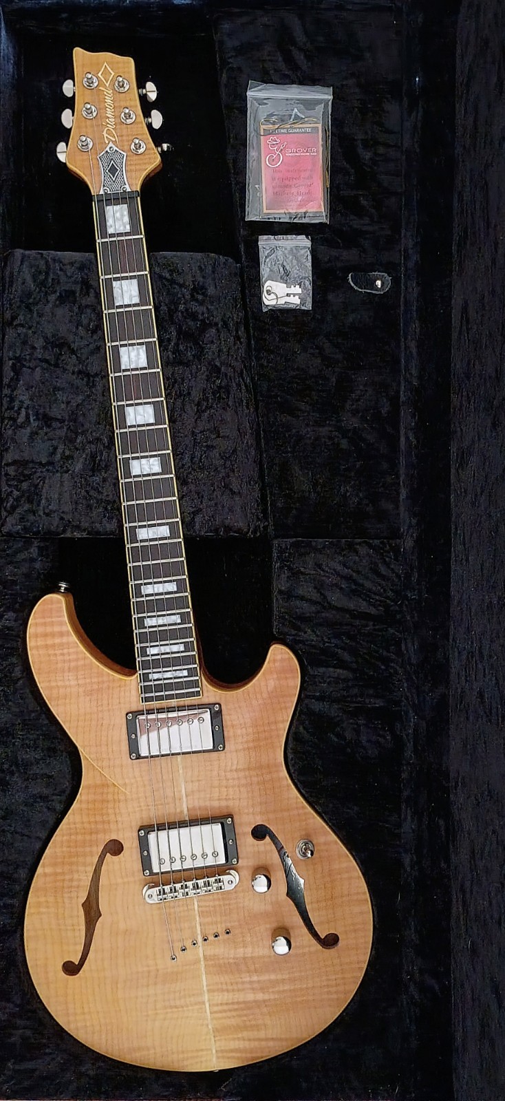 Diamond (DBZ) Monarch Semi-Hollow (Korea) Flame Maple ~ Seymour Duncan’s ~ OHSC