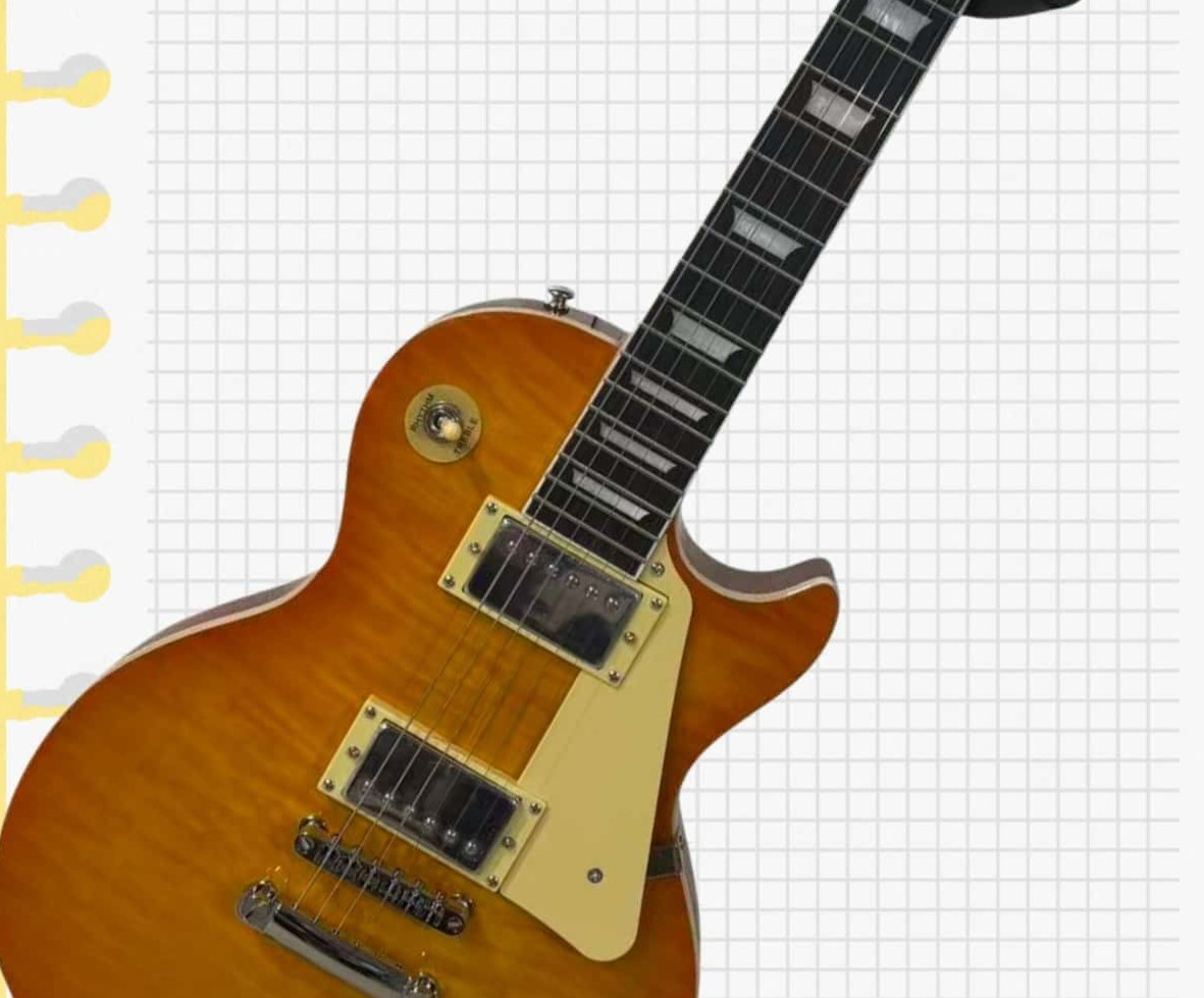 Low-price sale: 6-string guitar, yellow color, electric guitar, flame maple top