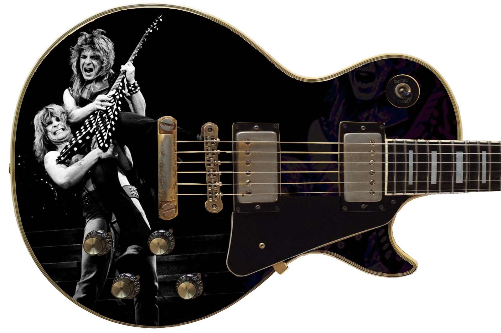 Guitar Skin Axe Wrap Re-skin Bass Reface Randy Rhoads Romance Rock God 1750