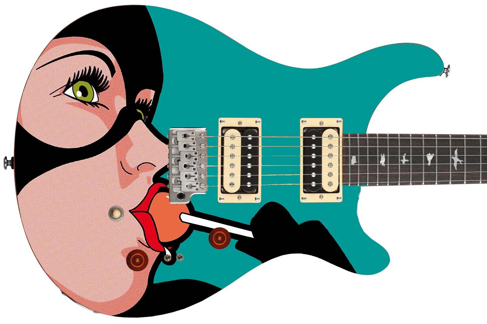 Guitar Skin Wrap Axe Re-Skin Pop Rock Copy Cat Groupie Girl – 1216