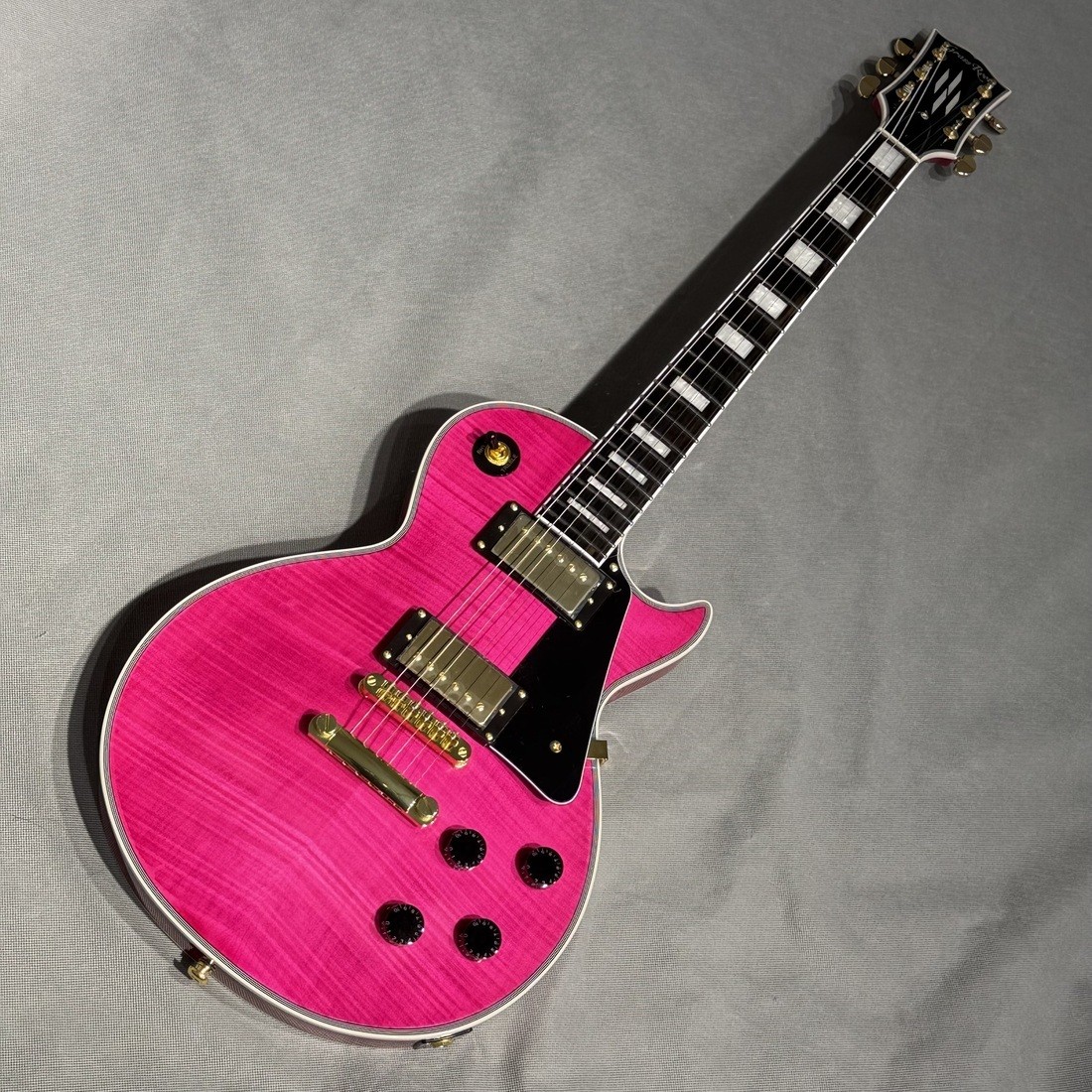 Grass Roots G-LP-CTM-FM SIPI See Thru Pink Electric Guitar Shipping From Japan
