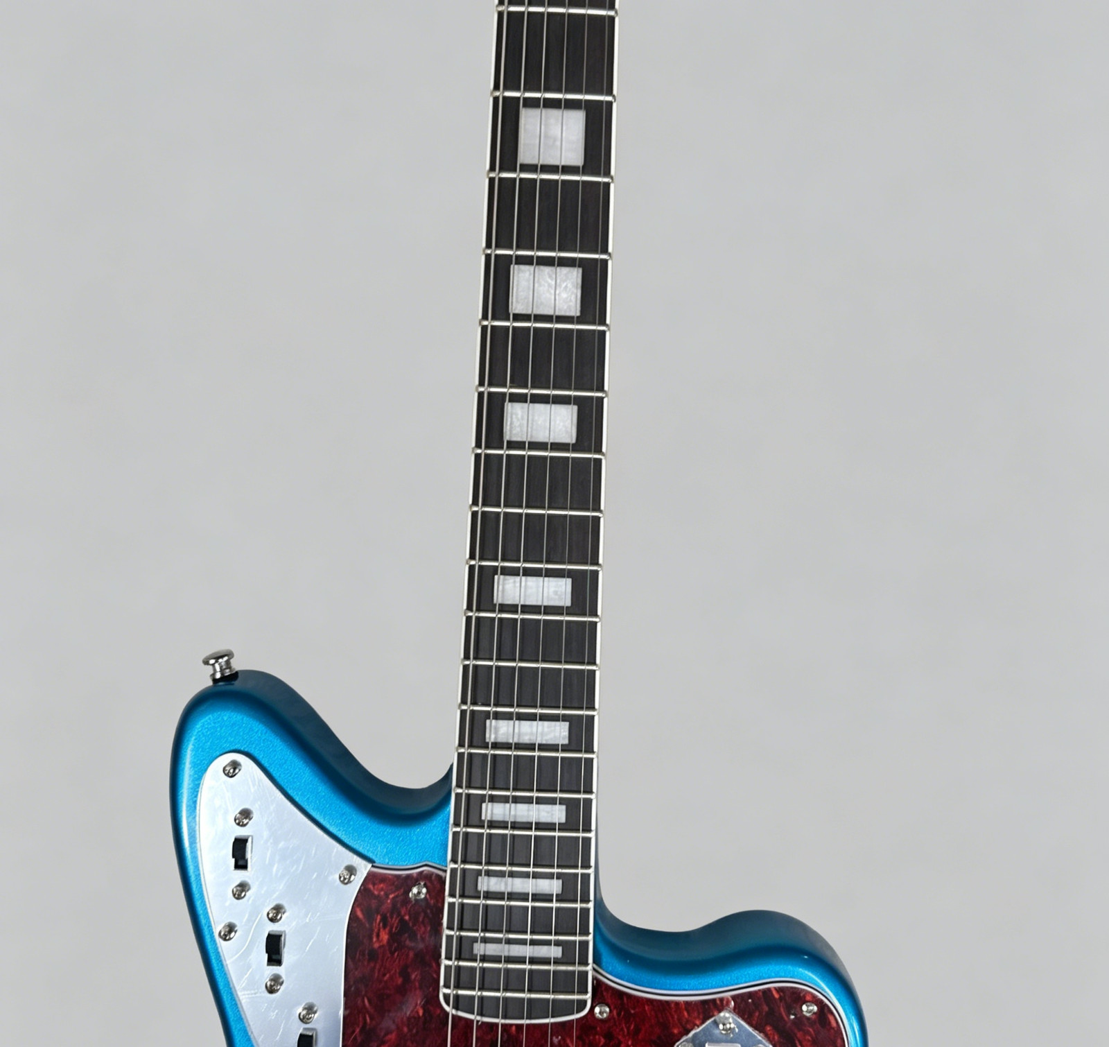 US STOCK Metal Blue Jazz Style Electric Guitar Chrome Hardware Fast Ship