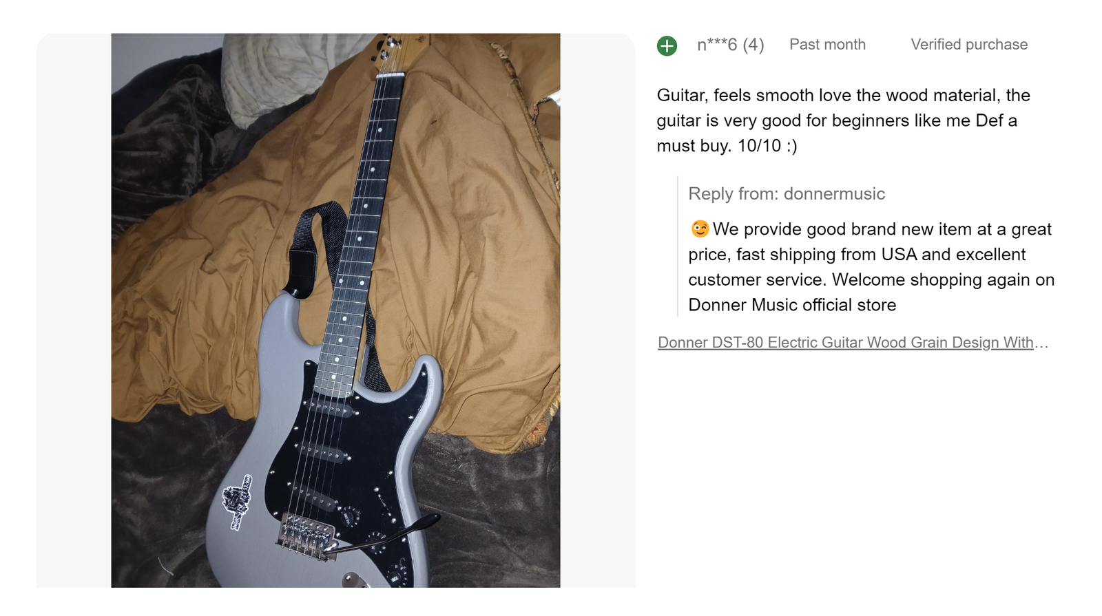 🎸 Donner DST-80 Electric Guitar With Amp Bag Strap Tuner Solid Body HSS Pickup