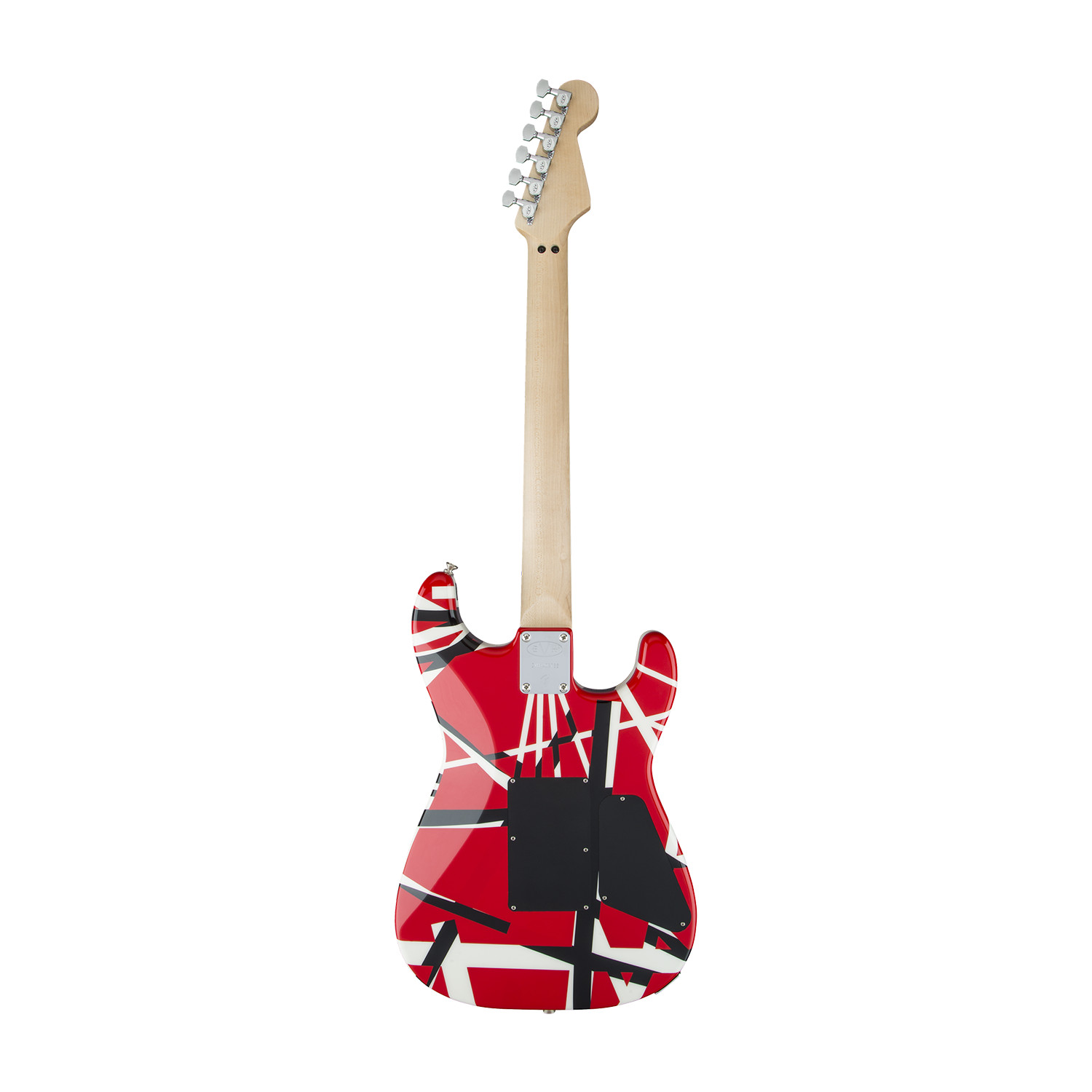 EVH Striped Series Left Handed Maple – Red Black and White Stripes