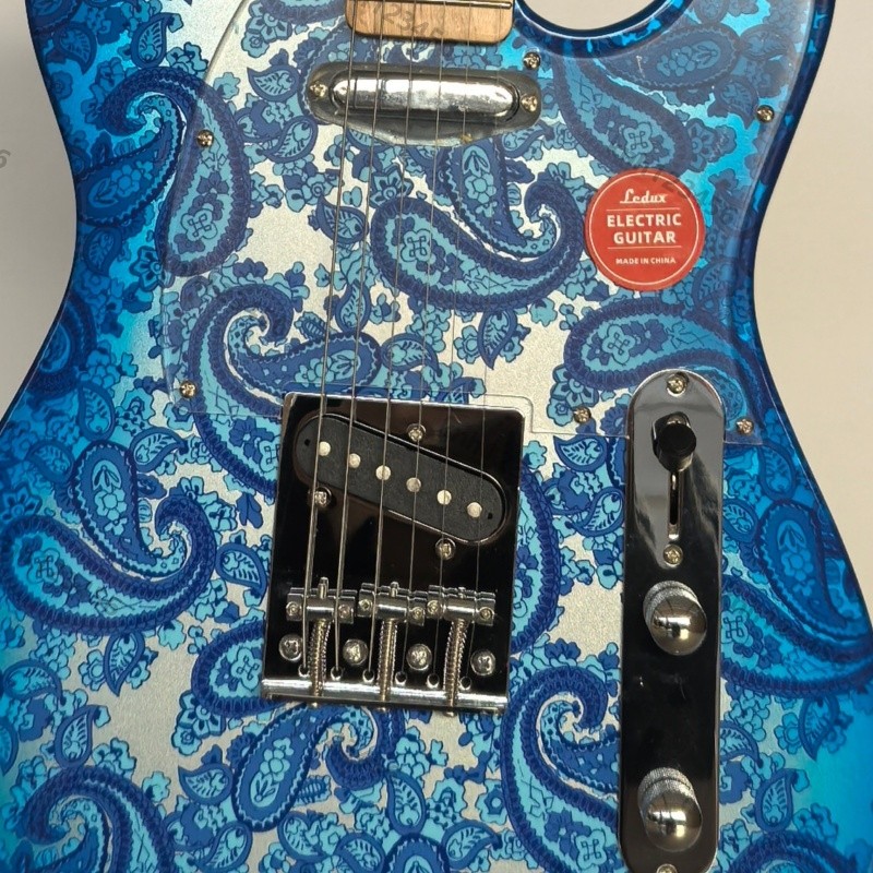 Electric Guitar Blue Paisley Maple Neck SS Pickup Stainless Rounded Fret Edge