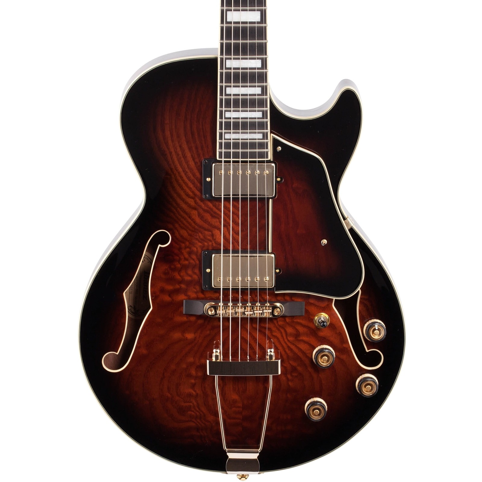 Ibanez AG95QA AG Artcore Expressionist Hollow Body Electric Guitar, Dark Brown S