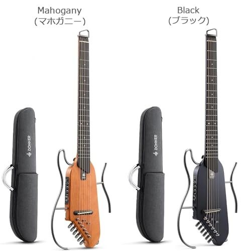 Donner HUSH-I Silent Acoustic Guitar Sunburst Stand Set Japan