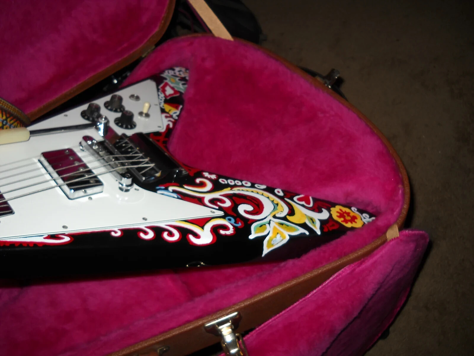 Scarecrow Guitars Hendrix Tribute Gibson Flying V 1997 Custom Painted