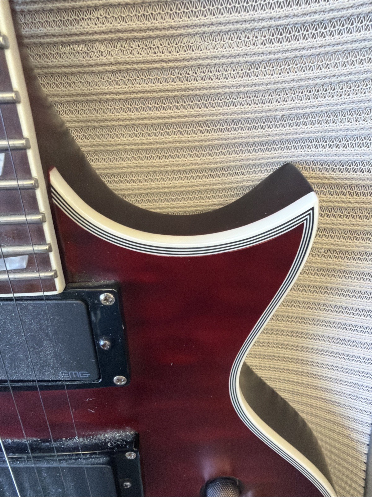 ESP LTD EC-401QM Electric Guitar See-Thru Black Cherry Sunburst Hardly Used Mint