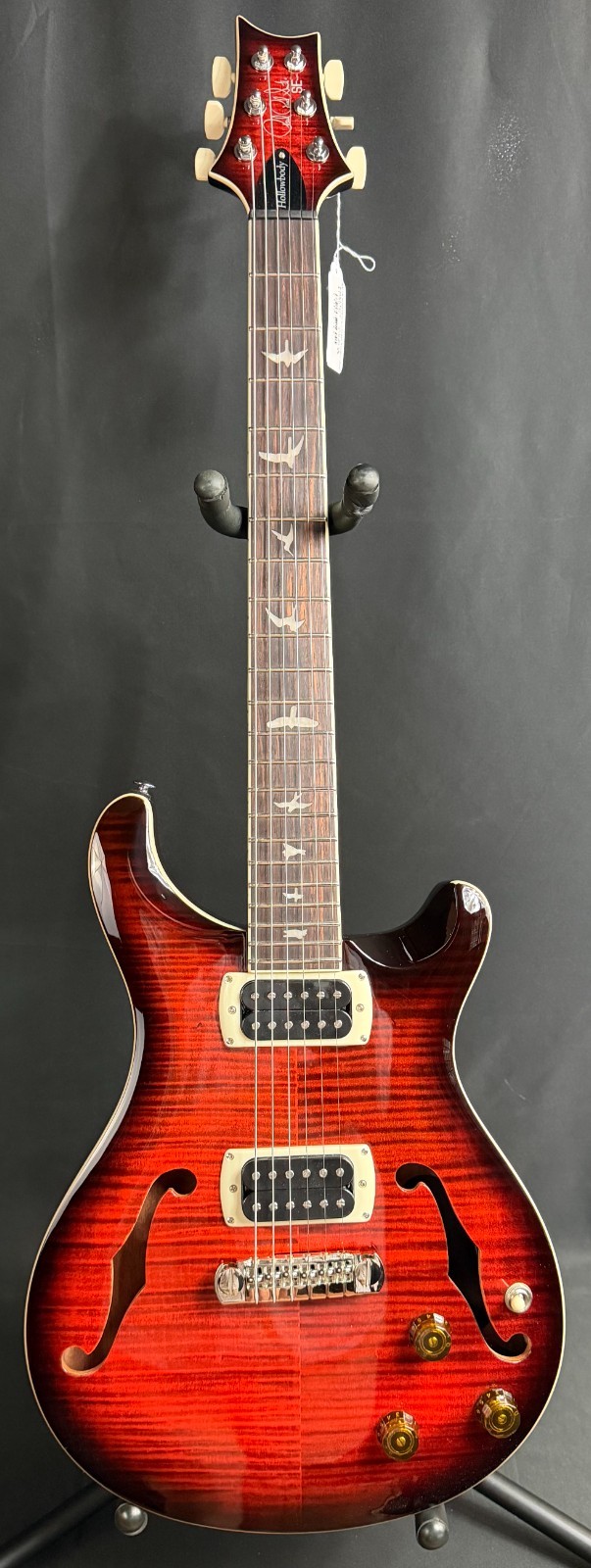 PRS SE Hollowbody I Piezo Electric Guitar Orange Tiger Smokeburst Finish w/ Bag