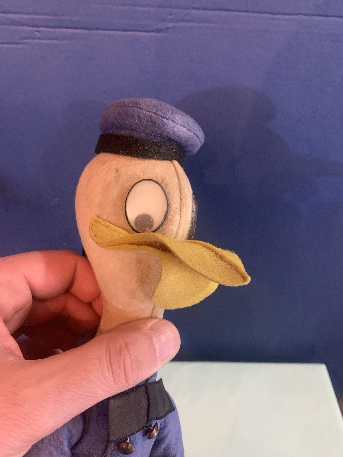 VINTAGE TOY DOLL FELT DONALD DUCK WALT DISNEY LENCI TURIN 1950s no lars