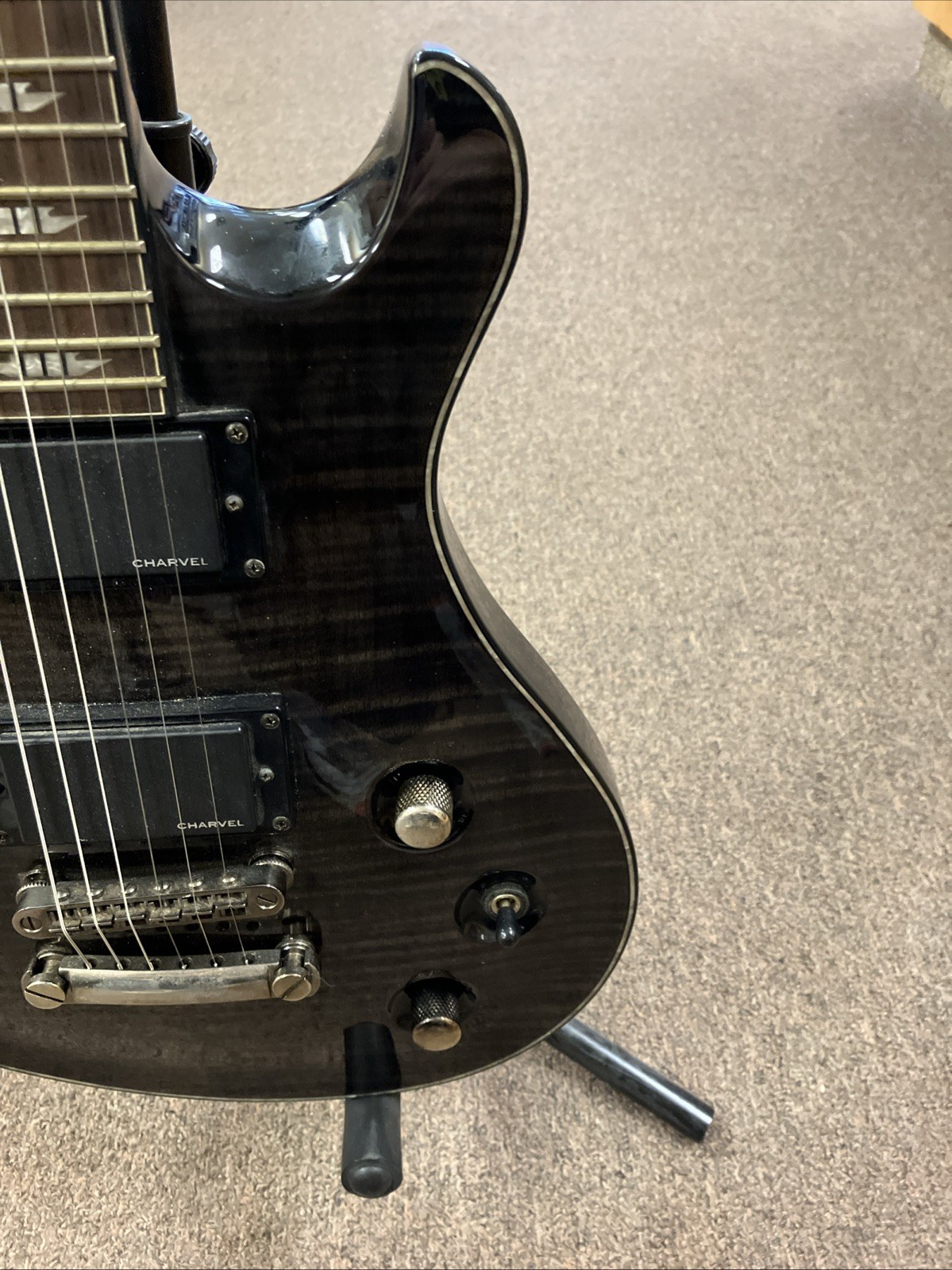 Charvel Desolation DC-2 ST Electric Guitar – Transparent Black NICE