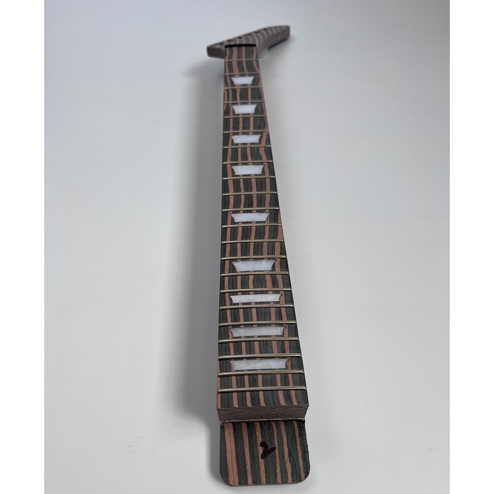 DIY Electric Guitar Kits Bone Nuts Zebrawood Body 22 Frets Set In Free Ship