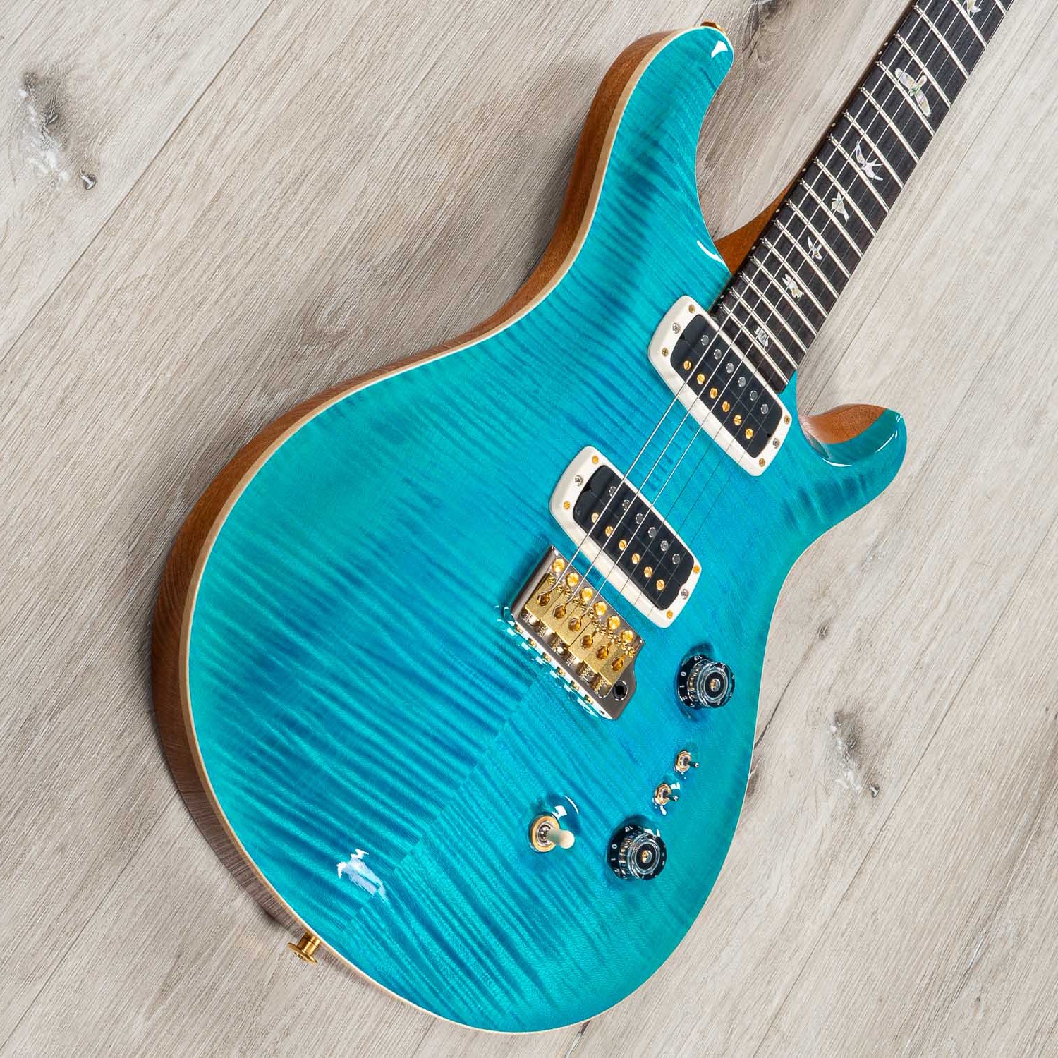 PRS Paul Reed Smith Custom 24-08 10-Top Guitar, TCI Pickups, Wings, Carroll Blue