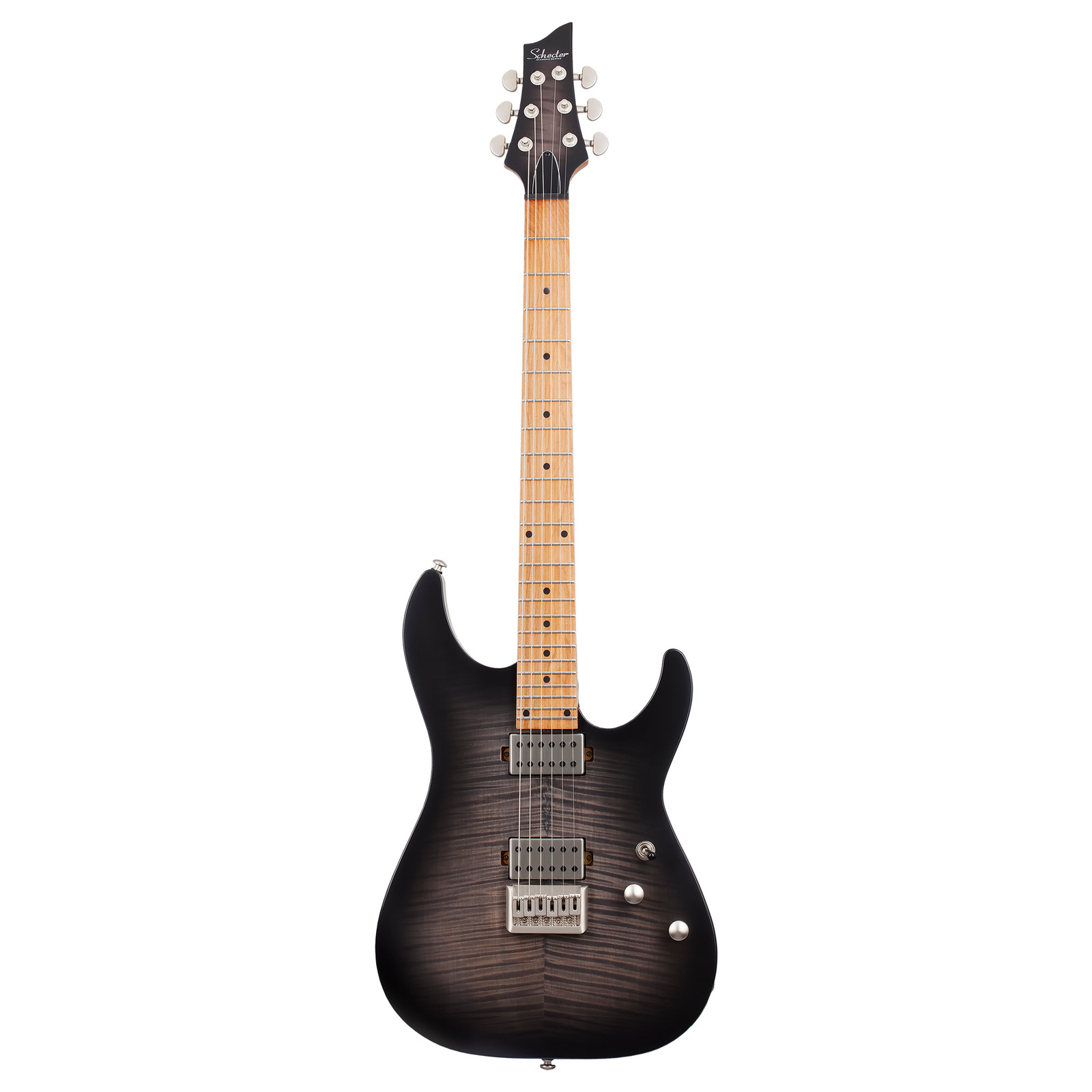 Schecter C-1 Standard Plus Electric Guitar – Transparent Black Burst – Open Box
