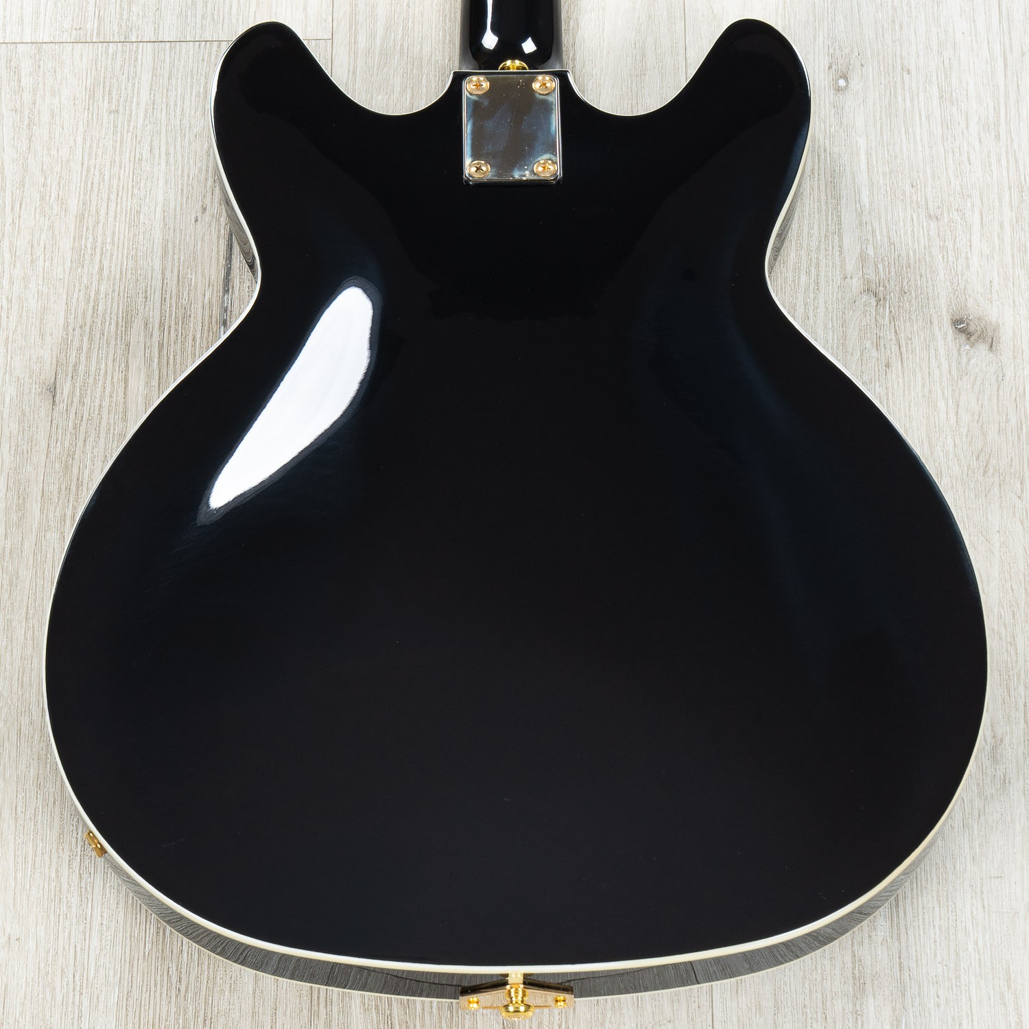 Mint Hagstrom ’67 Viking II Hollow-Body Guitar, Resinator Fretboard, Black Gloss