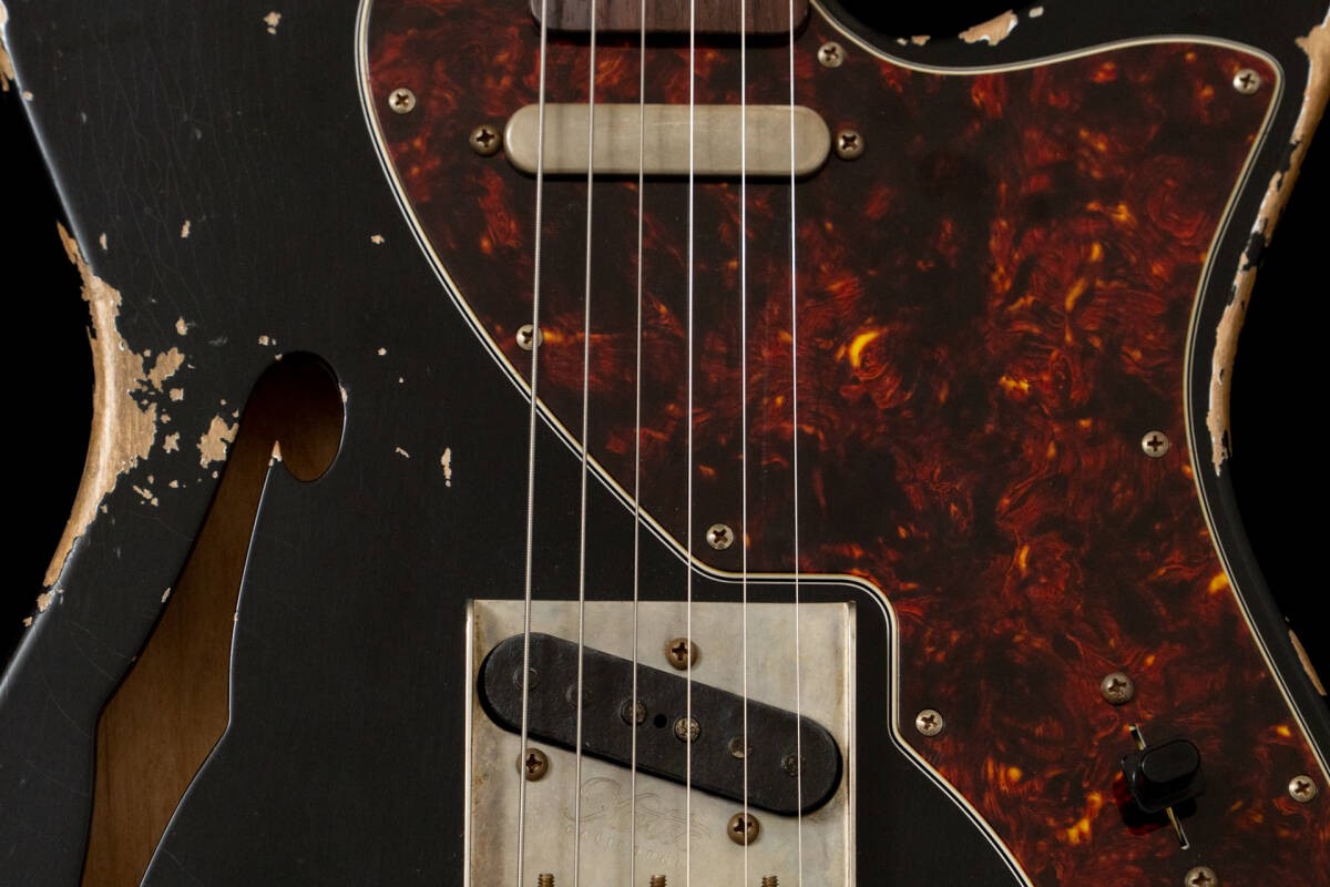 Electric Guitar Xotic XTC-1 Thinline 2026 Black Heavy Aged Semi-Hollow USA