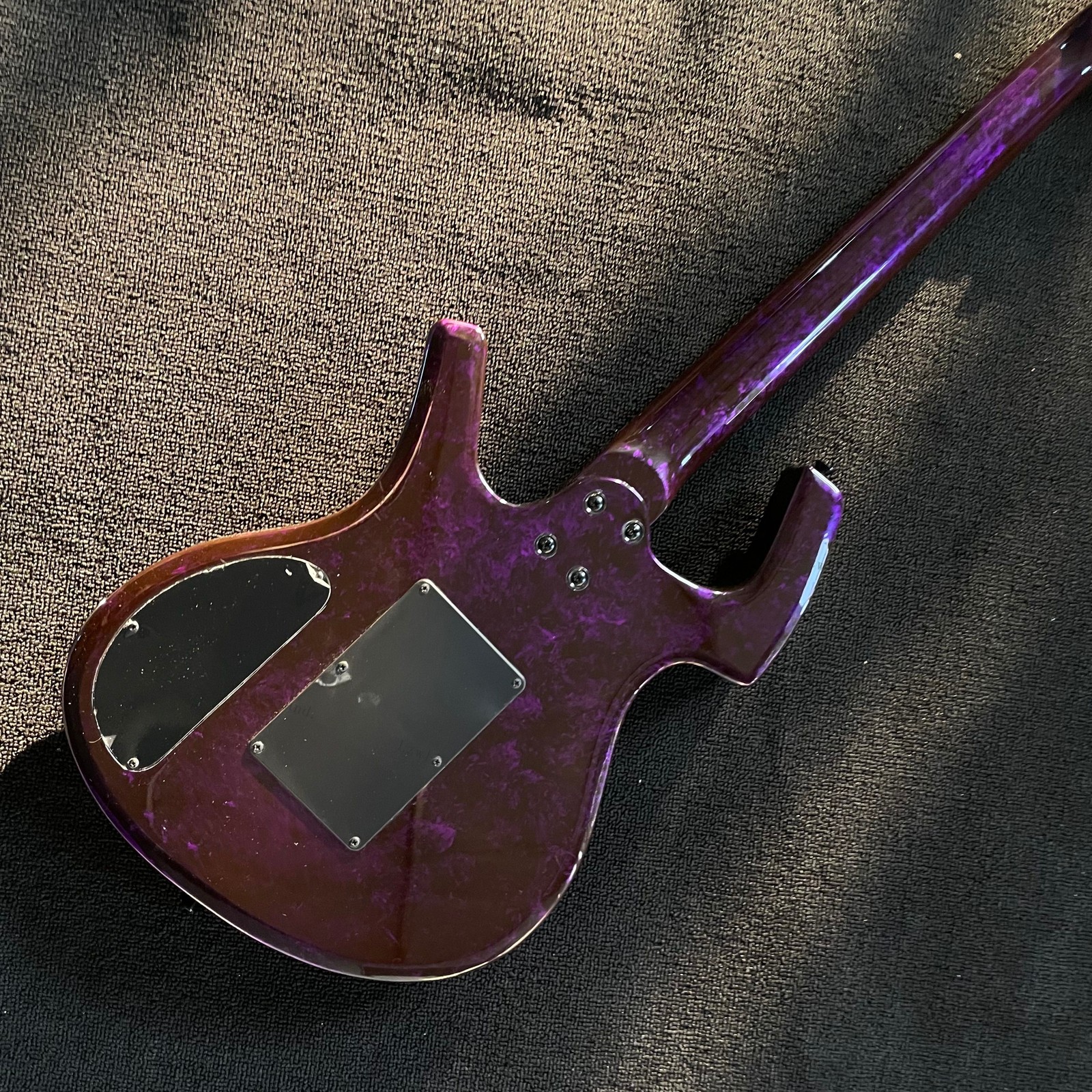 ​Purple Crackle Finish Electric Guitar Solid Body HH Pickup Stainless Steel Fret
