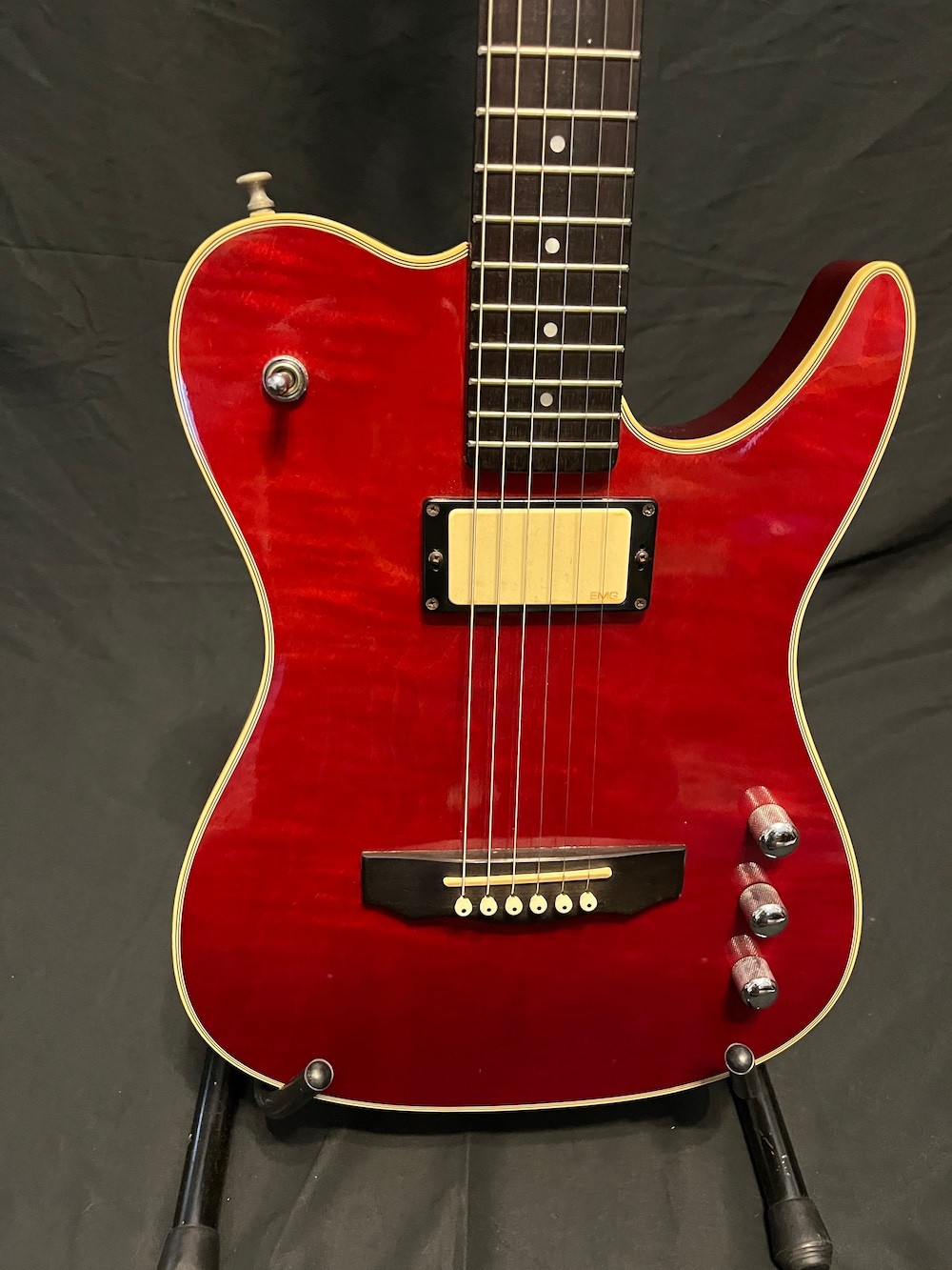 1994 Guild Crossroads CR01 Acoustic/Electric Guitar Red Flame Top #1 of 97 Made