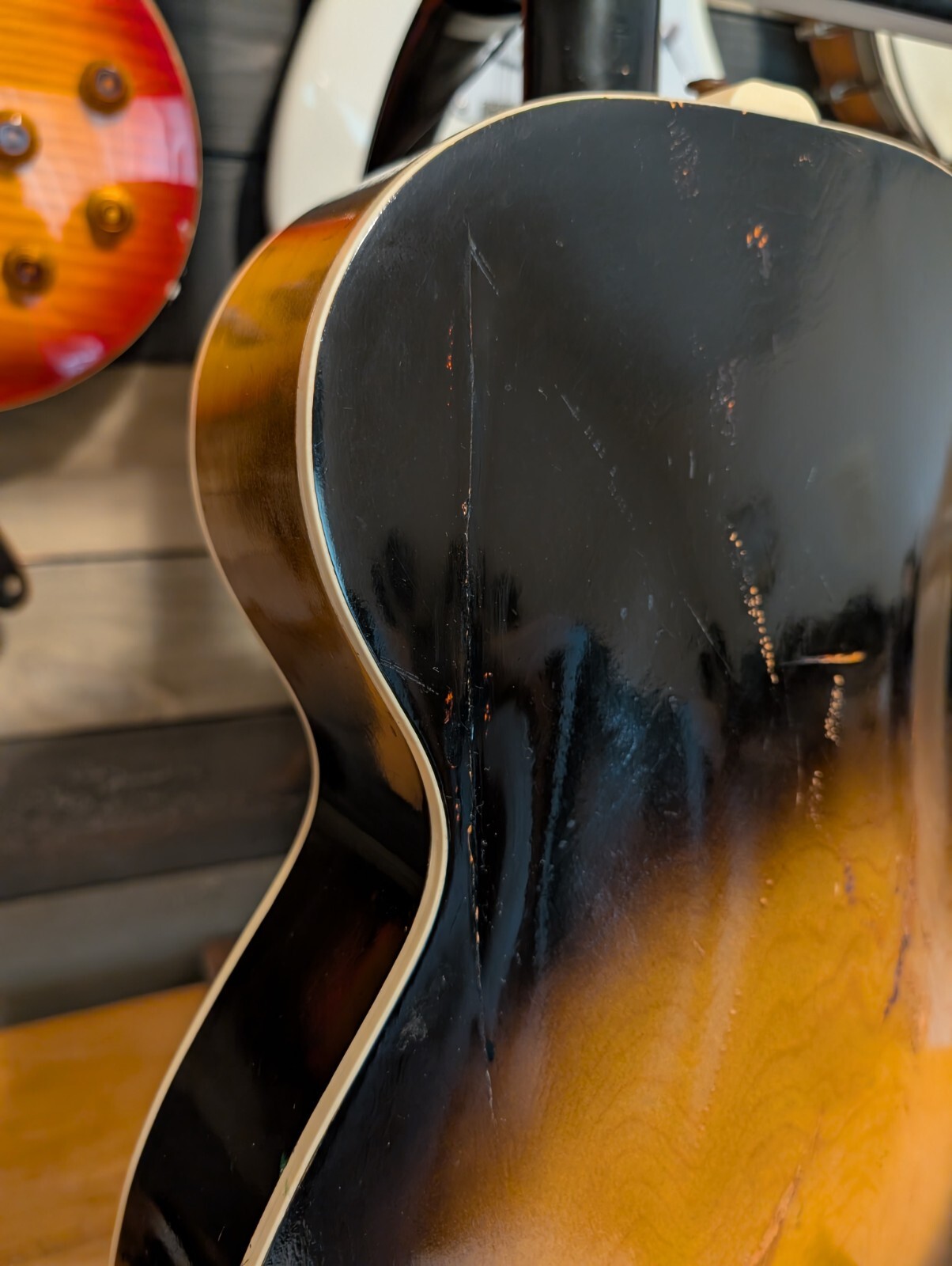1962 Supro Ranchero Archtop Electric Guitar Sunburst Excellent Original Player