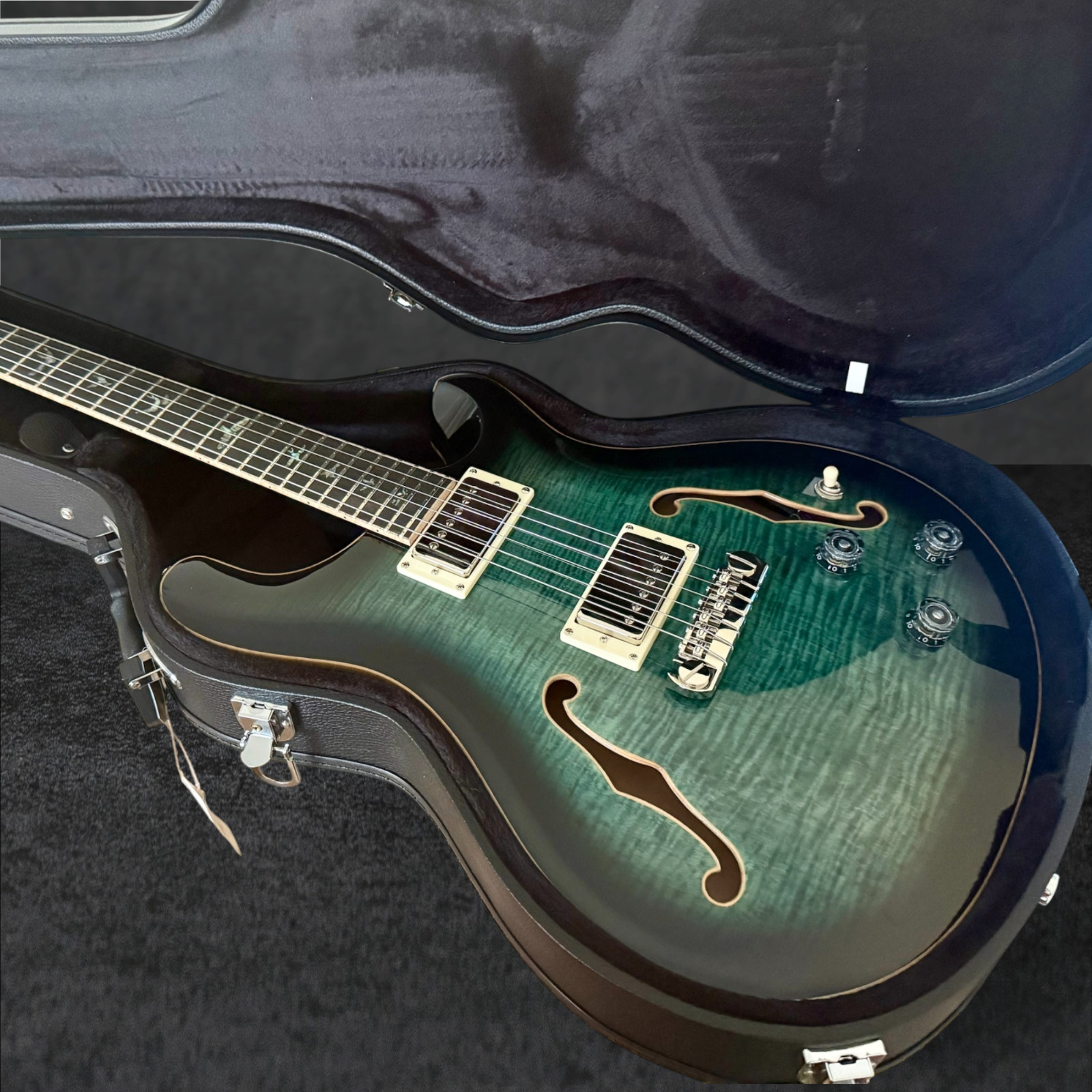 PRS SE Hollowbody II Piezo Electric Guitar – Peacock Blue