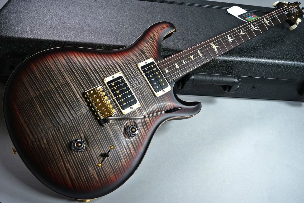 PRS Custom 24 10-Top Charcoal Tri-Color Burst Satin Electric Guitar