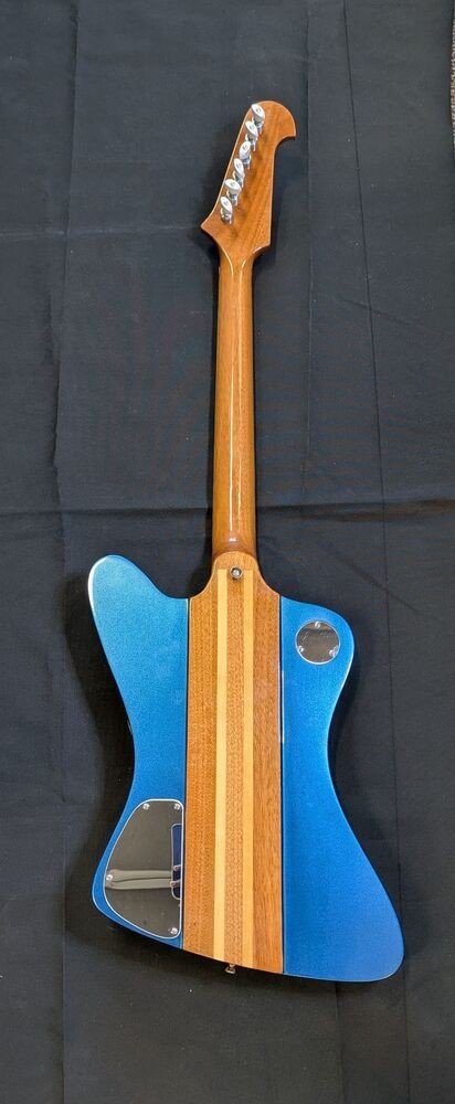 Blue Offset-Style Firebird Electric Guitar with Tremolo *