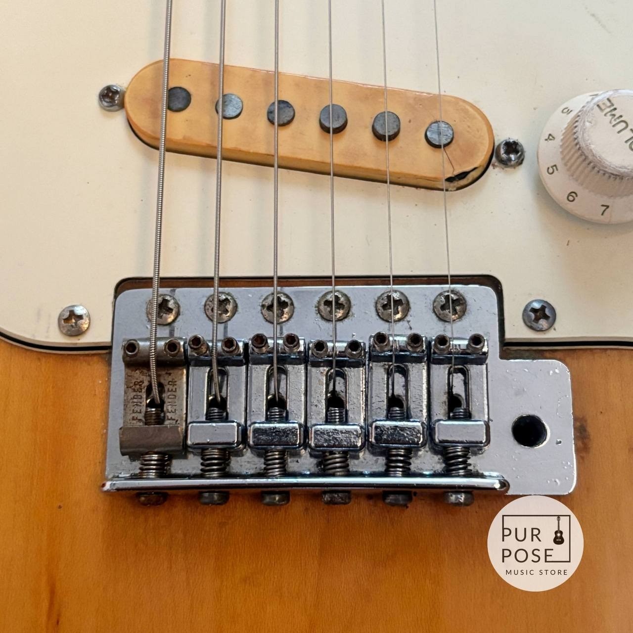 FERNANDES Burny Custom FST-75N Natural Made in Japan 1970s ST Type E.Guitar MOD