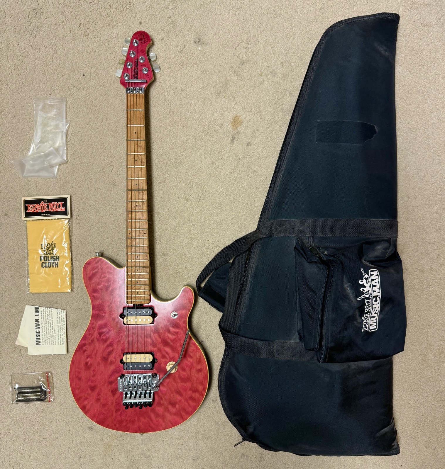MUSIC MAN 1992 VAN HALEN PICK TRANSLUCENT GUITAR SOFT CASE