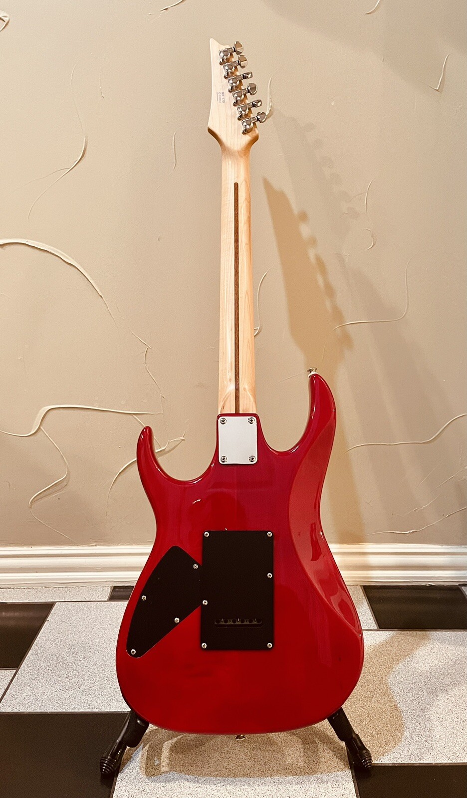 1993 Ibanez XT 170 Super Strat Guitar HSH Maple Body Trans Red Grover Tuners