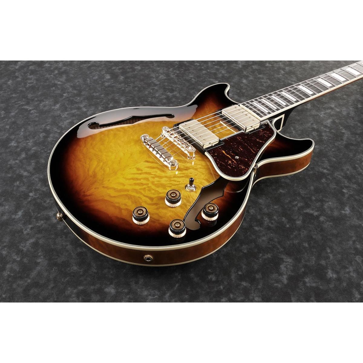 Ibanez AM93QM Artcore Expressionist Electric Guitar, Antique Yellow Sunburst