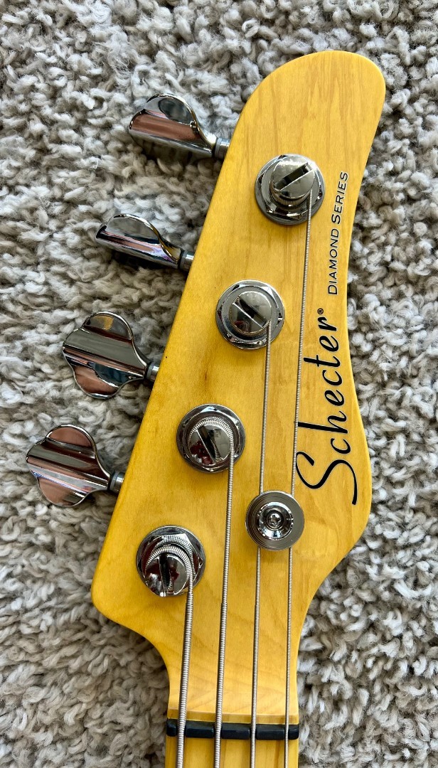 Schecter 2492-SHC CV-4 Ivory 4-String RH Electric Bass with Maple Fingerboard
