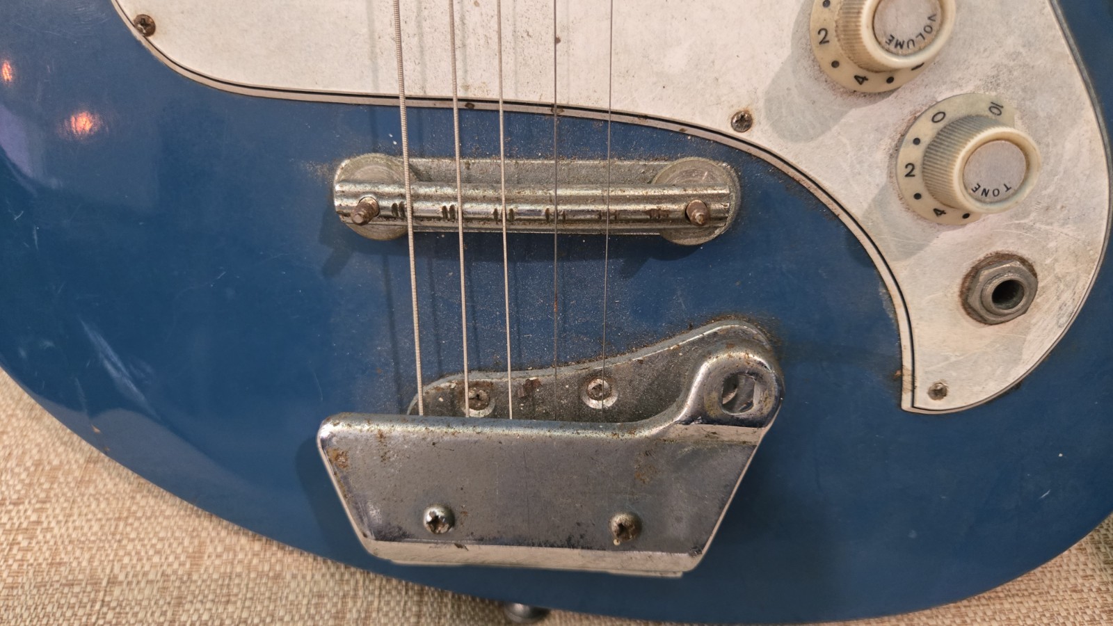 Vintage 1960s Kawai Telstar Electric Guitar Blue MIJ Japan Working