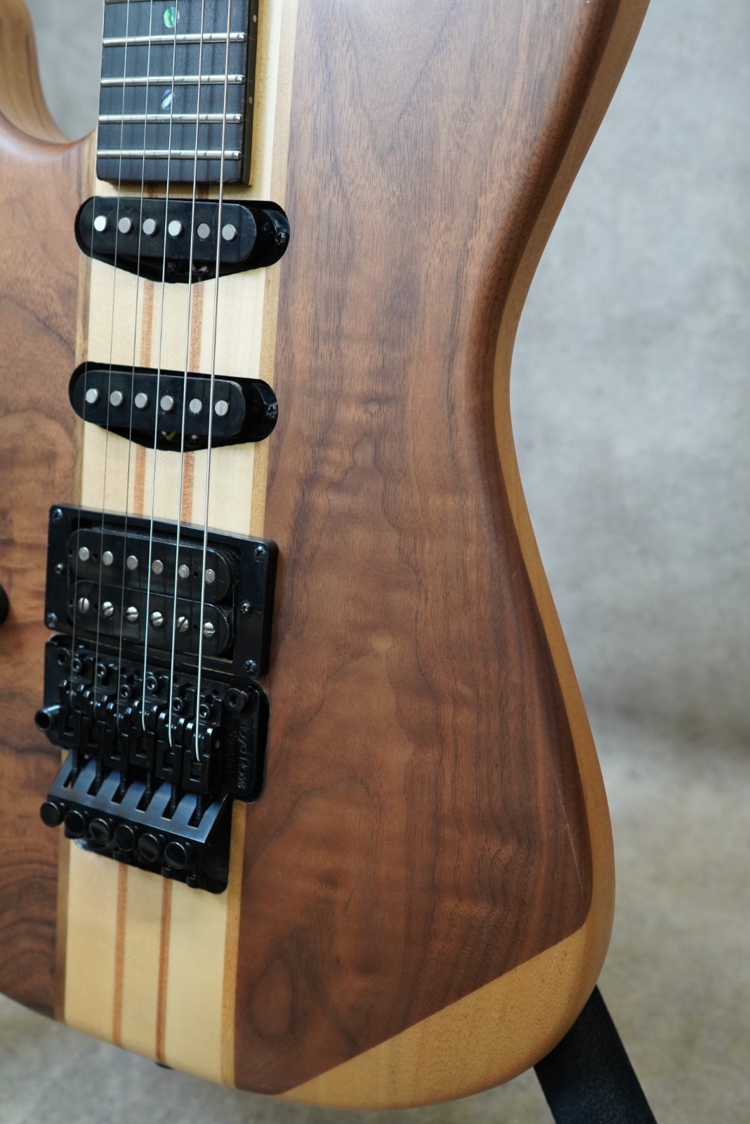 AIO Wolf S1 Floyd Rose Left-Handed Electric Guitar – Dark Walnut GS-078