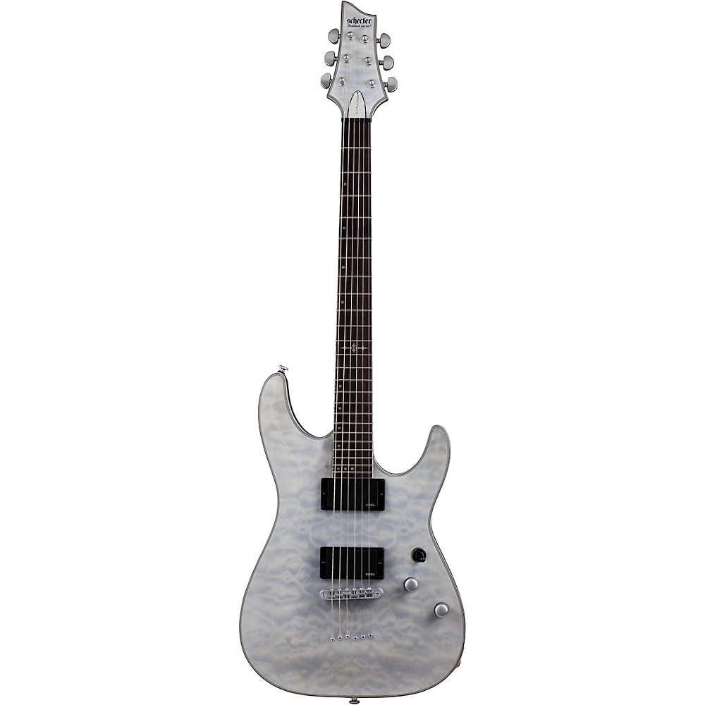 Schecter Guitar Research C1 Platinum Electric Guitar Transparent White Satin