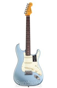Fender American Ultra Luxe Vintage ’60s Stratocaster Electric Guitar – Ice Blue
