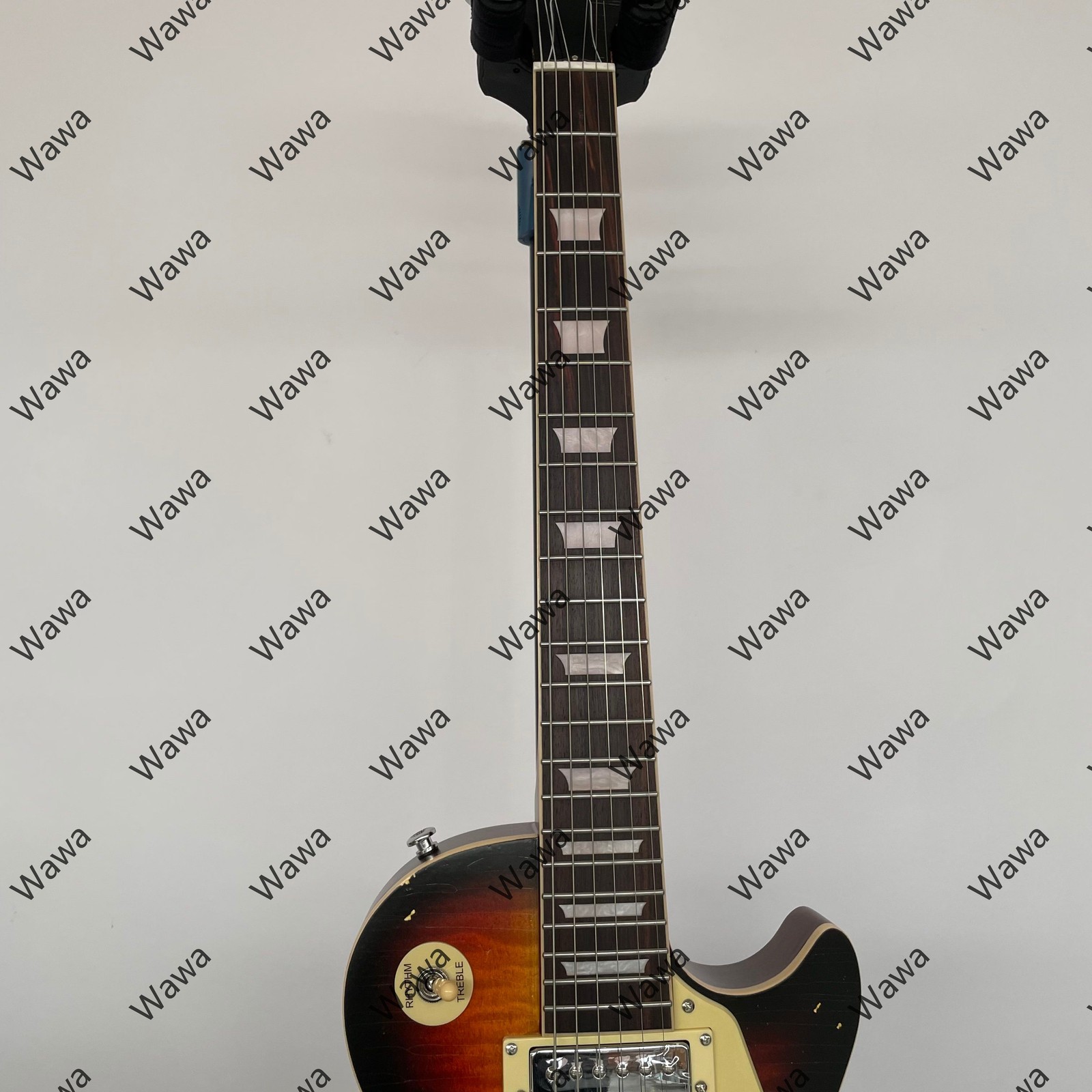 Vintage Tiger Flame Maple Sunburst Electric Guitar HH Pickups ABR Bridge BoneNut