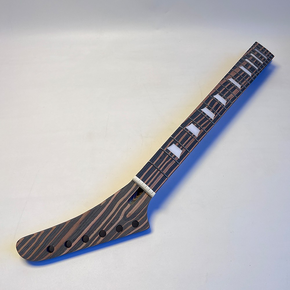 Humbucker DIY Electric Guitar Kits Zebrawood Bone Nuts Set Neck Free Ship