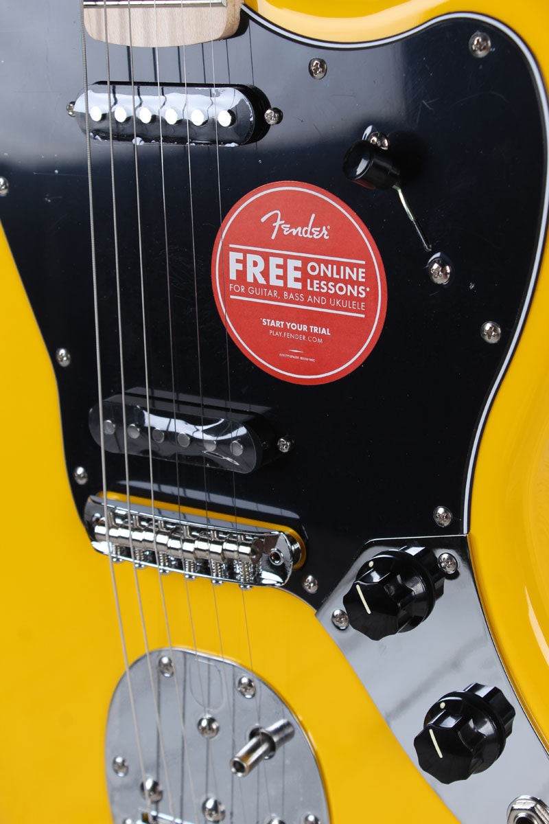 Fender Squier FSR Affinity Jaguar Electric Guitar Graffiti Yellow Finish