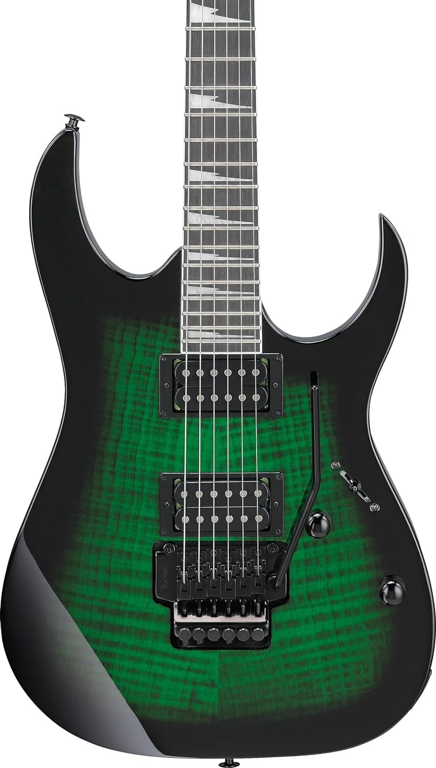 Ibanez Gio RG320FAT Electric Guitar Transparent Emerald Sunburst with Gig Bag