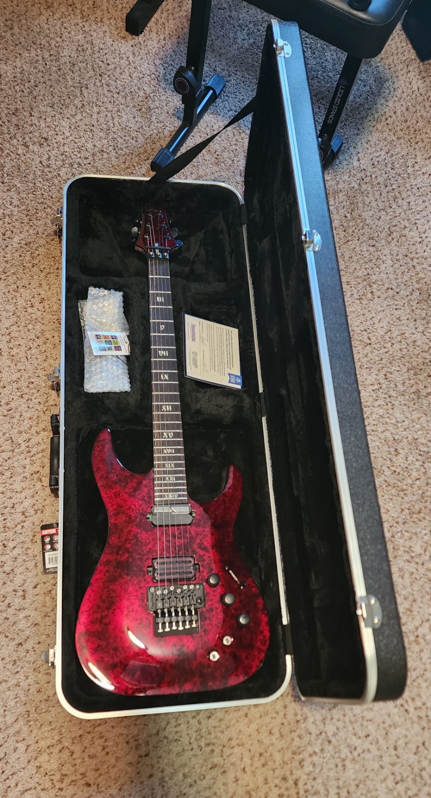 Schecter Guitar Research C-1 FR-S Apocalypse Electric Guitar Red Reign