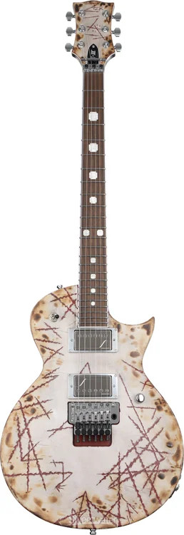 ESP E-II RZK-II Burnt Richard Z. Kruspe Signature Electric Guitar – Distressed