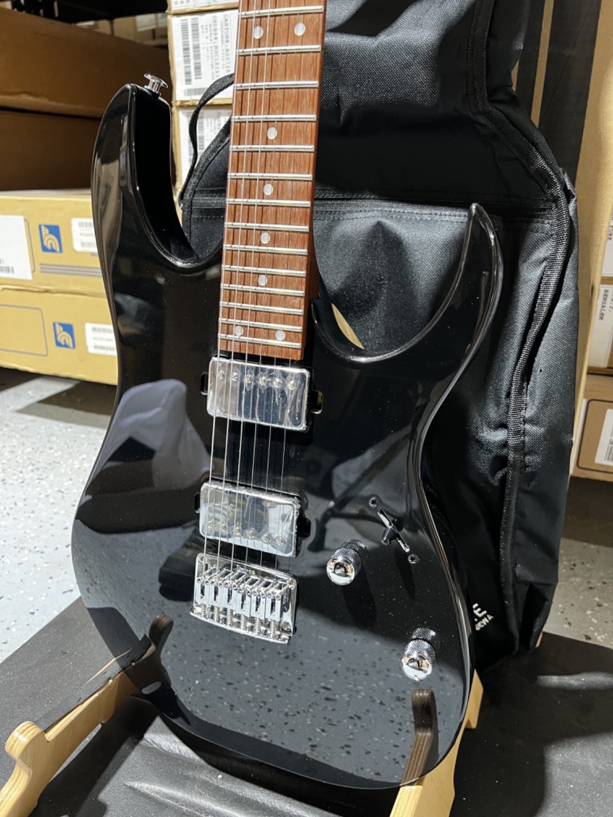 Ibanez GIO GRG121SP Electric Guitar – Black Night w/ Gig Bag