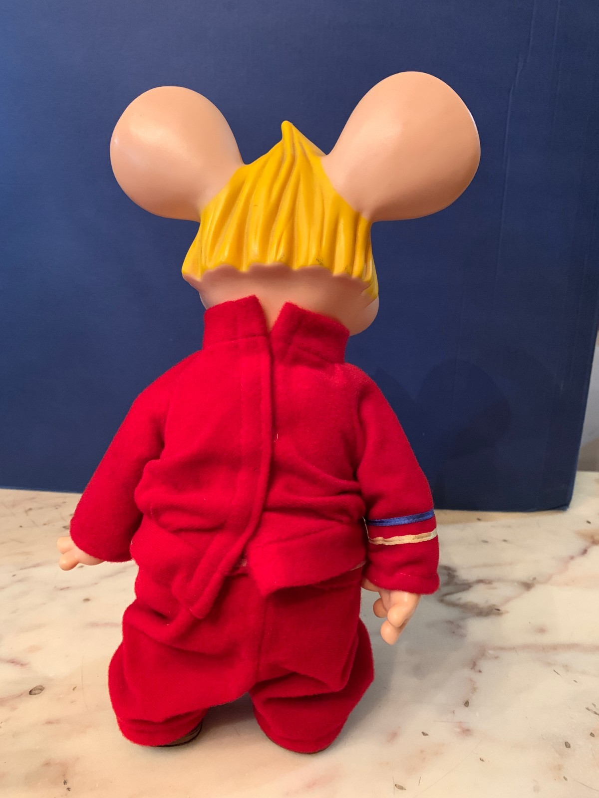 VINTAGE LARGE 13″ PLASTIC VINYL TOY TOPO GIGIO 1970s italocremona italy