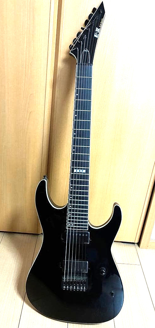 ESP E-II M-II Seven NT 7-String Neck Thru Black EMG Ebony Metal Guitar MIJ Japan