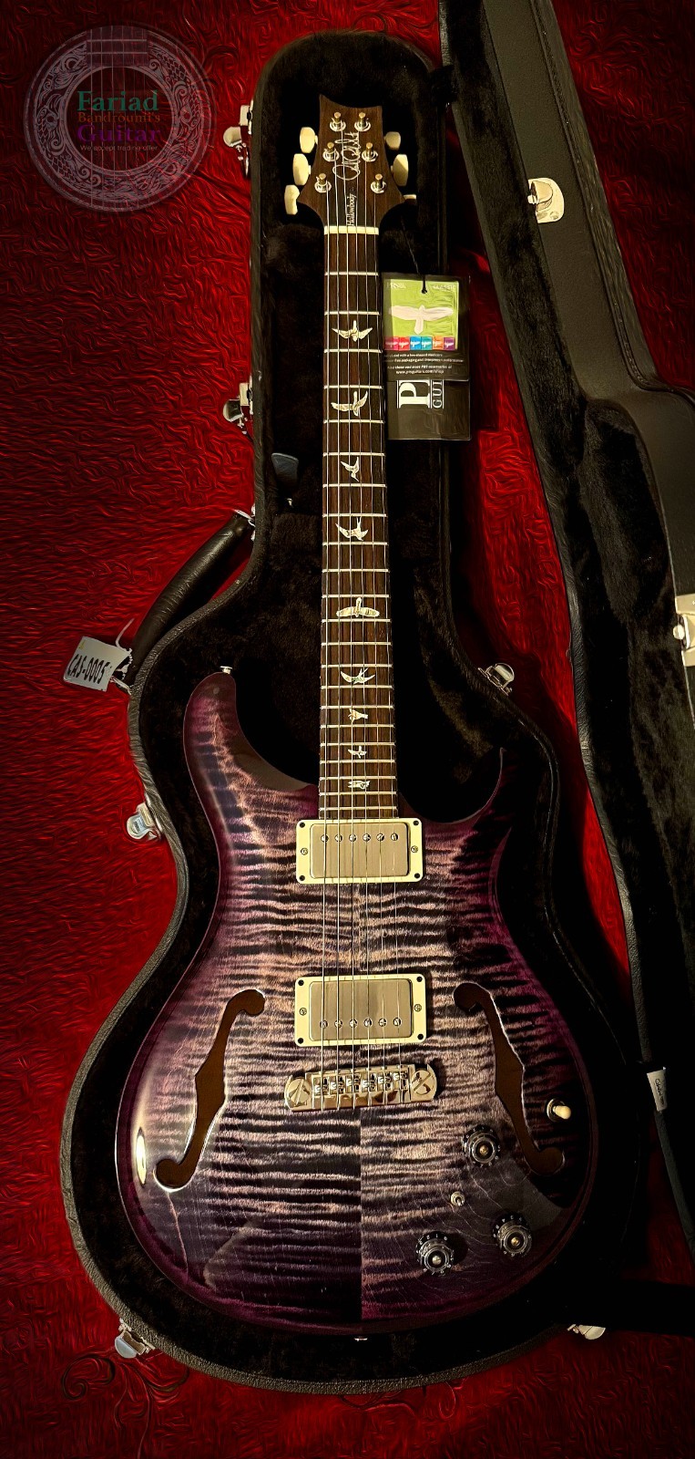 PRS Hollowbody II Piezo Hollow Body, Custom Purple Mist Finish( “Brand New” )