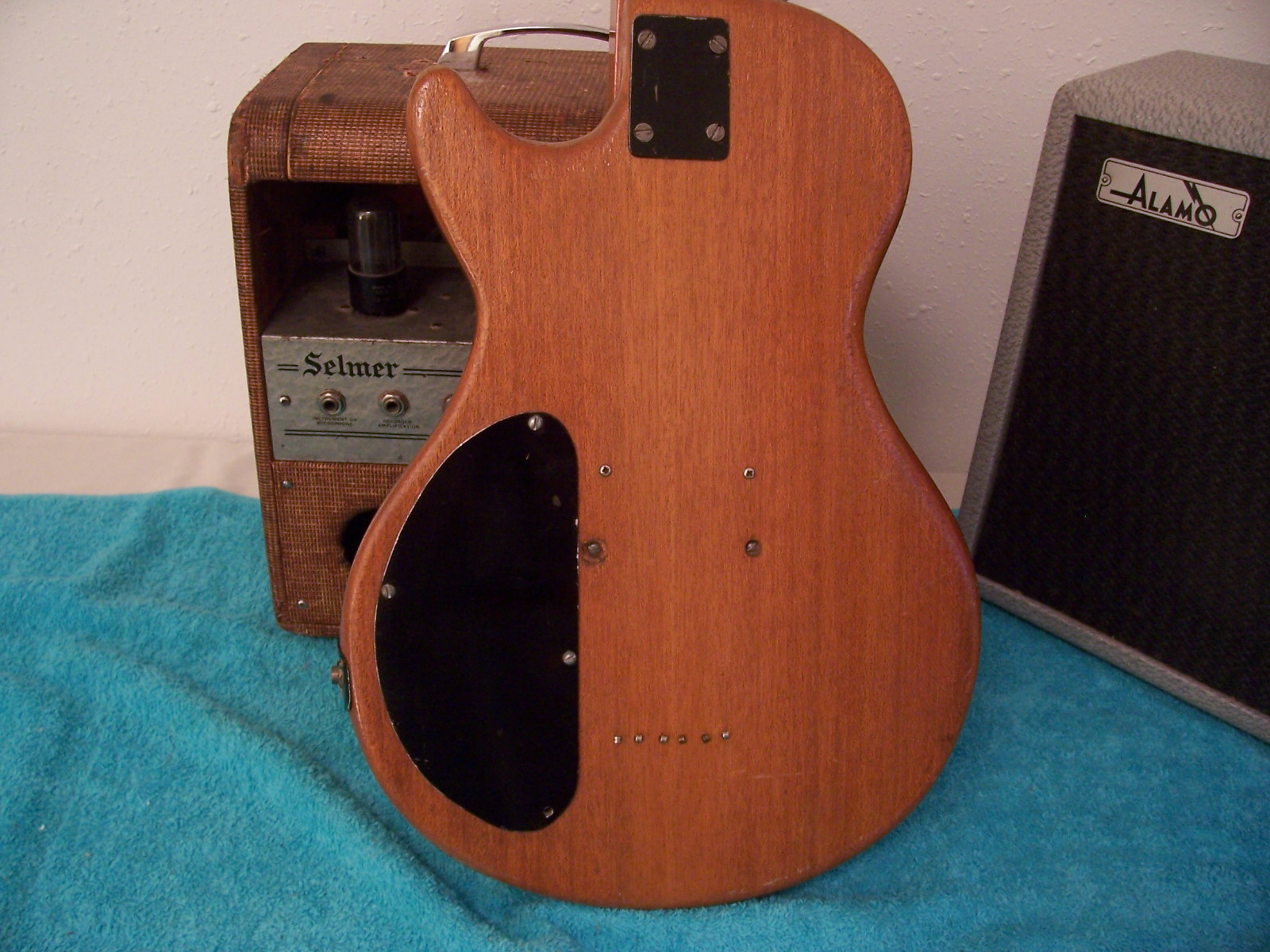 Custom made Homemade Mahogany LP Style electric guitar Silvertone bolt on neck