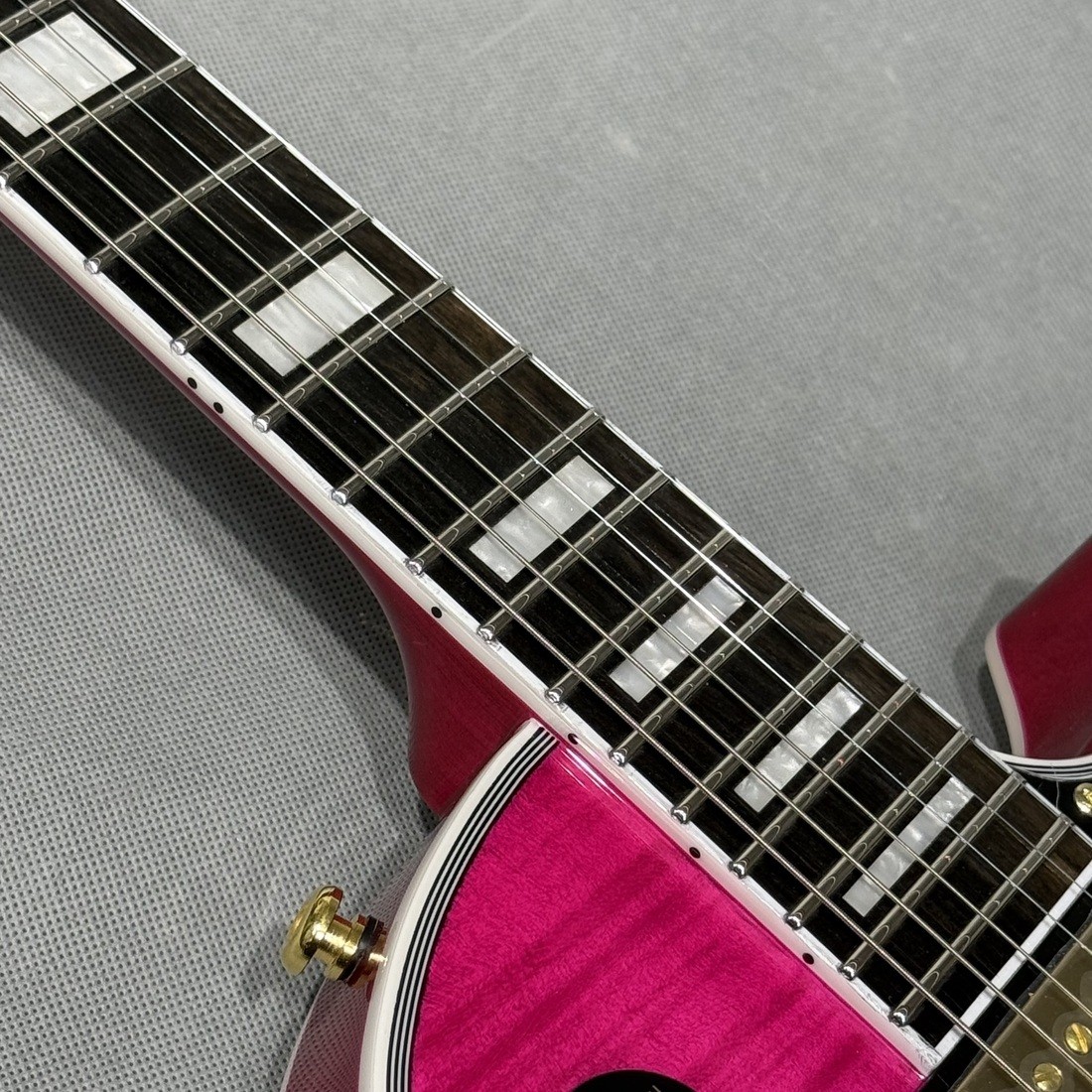 Grass Roots G-LP-CTM-FM SIPI See Thru Pink Electric Guitar Shipping From Japan